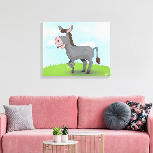 Donkey Canvas Afdruk (Insitu (Woonkamer))