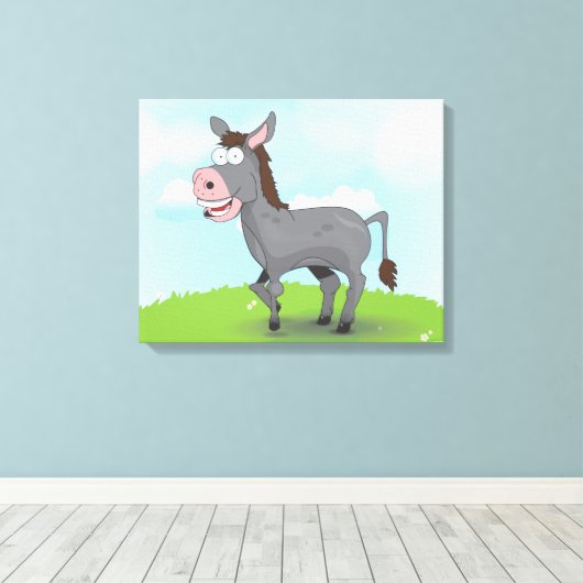 Donkey Canvas Afdruk (Insitu (Houten vloer))