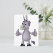 Donkey cartoon briefkaart (Staand voorkant)