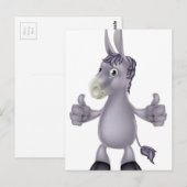 Donkey cartoon briefkaart (Voorkant / Achterkant)