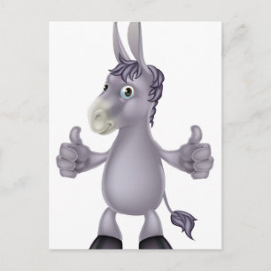 Donkey cartoon briefkaart
