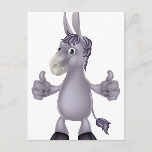 Donkey cartoon briefkaart (Voorkant)