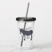 Donkey cartoon illustratie acryl drinkbeker (Achterkant)