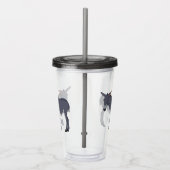 Donkey cartoon illustratie acryl drinkbeker (Rechts)