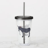 Donkey cartoon illustratie acryl drinkbeker (Voorkant)