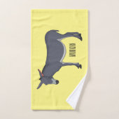 Donkey cartoon illustratie bad handdoek (Handdoek)