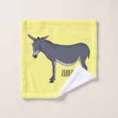 Donkey cartoon illustratie bad handdoek (Wasdoekje)