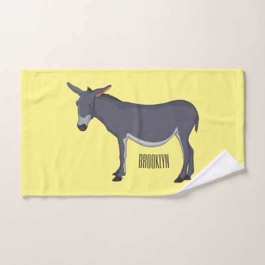 Donkey cartoon illustratie bad handdoek (Handdoek)