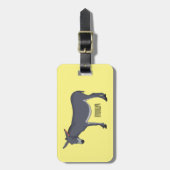 Donkey cartoon illustratie bagagelabel (Voorkant verticaal)