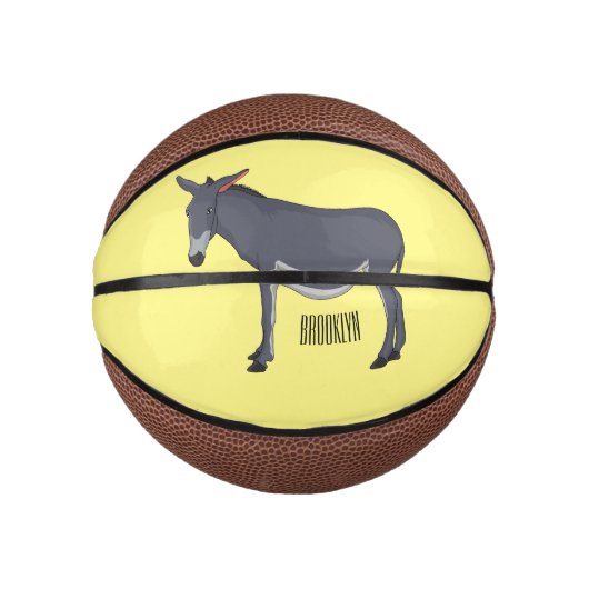 Donkey cartoon illustratie basketbal (Voorkant)