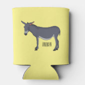 Donkey cartoon illustratie blikjeskoeler (Achterkant)