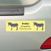 Donkey cartoon illustratie bumpersticker (Op auto)