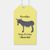 Donkey cartoon illustratie cadeaulabel (Achterkant)