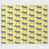 Donkey cartoon illustratie cadeaupapier (Vlak)