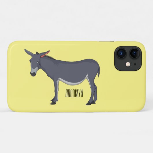 Donkey cartoon illustratie Case-Mate iPhone case (Achterkant (horizontaal))