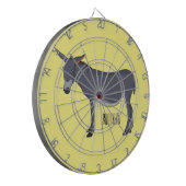 Donkey cartoon illustratie dartbord (Voorkant Links)