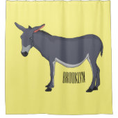 Donkey cartoon illustratie douchegordijn (Voorkant)