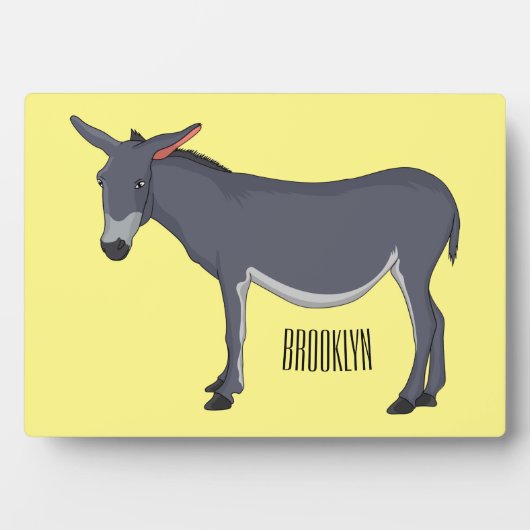 Donkey cartoon illustratie fotoplaat (voorkant)