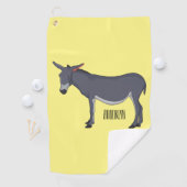 Donkey cartoon illustratie golfhanddoek (Insitu)