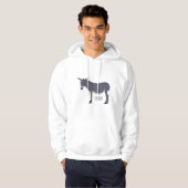 Donkey cartoon illustratie hoodie (Voorkant volledig)
