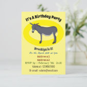 Donkey cartoon illustratie kaart (Staand voorkant)