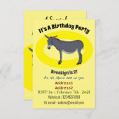 Donkey cartoon illustratie kaart (Voorkant / Achterkant)