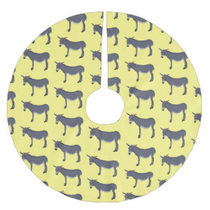 Donkey cartoon illustratie kerstboom rok