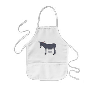 Donkey cartoon illustratie kinder schort