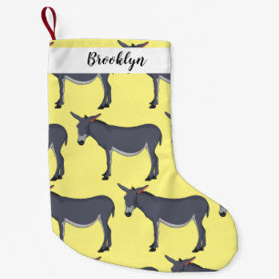 Donkey cartoon illustratie kleine kerstsok