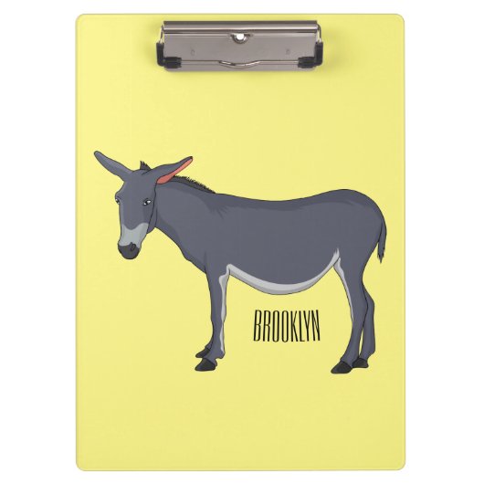 Donkey cartoon illustratie klembord (Voorkant)
