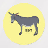 Donkey cartoon illustratie labels (Design 2)