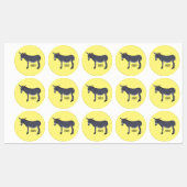 Donkey cartoon illustratie labels (Vel)