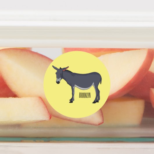 Donkey cartoon illustratie labels (Aangebracht)