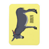 Donkey cartoon illustratie magneet (Verticaal)