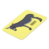 Donkey cartoon illustratie magneet (Linkerzijde)