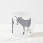 Donkey cartoon illustratie matglas koffiemok (Voorkant rechts)