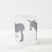 Donkey cartoon illustratie matglas koffiemok (Center)
