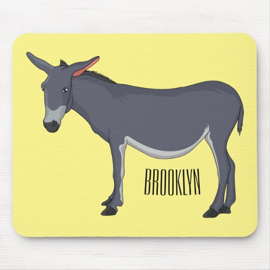 Donkey cartoon illustratie muismat (Voorkant)