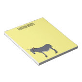 Donkey cartoon illustratie notitieblok (Schuin)