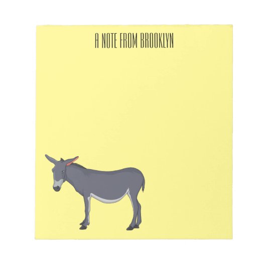 Donkey cartoon illustratie notitieblok (Voorkant)
