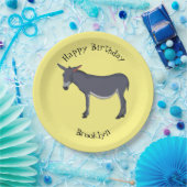 Donkey cartoon illustratie papieren bordje (Feest)