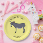 Donkey cartoon illustratie papieren bordje (Feest)