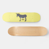 Donkey cartoon illustratie persoonlijk skateboard (Horizontaal)