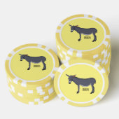 Donkey cartoon illustratie poker chips (Opstapeling)
