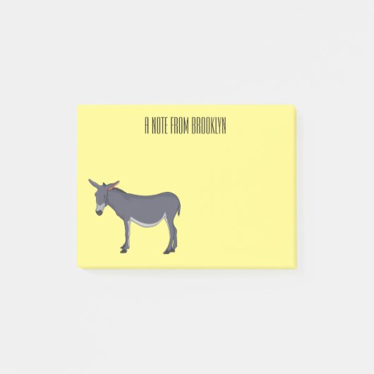 Donkey cartoon illustratie post-it® notes (Voorkant)