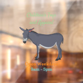 Donkey cartoon illustratie raamsticker (Vel 2)