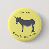 Donkey cartoon illustratie ronde button 5,7 cm (Voorkant)