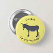 Donkey cartoon illustratie ronde button 5,7 cm (Voorkant /achterkant)
