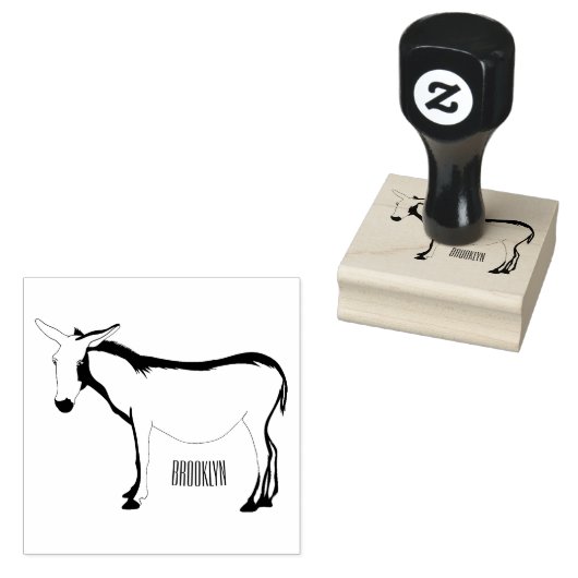 Donkey cartoon illustratie rubberstempel (Gestempeld)
