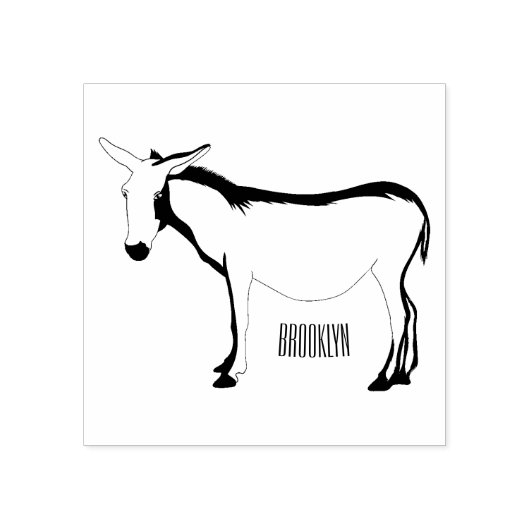 Donkey cartoon illustratie rubberstempel (Afrduk)